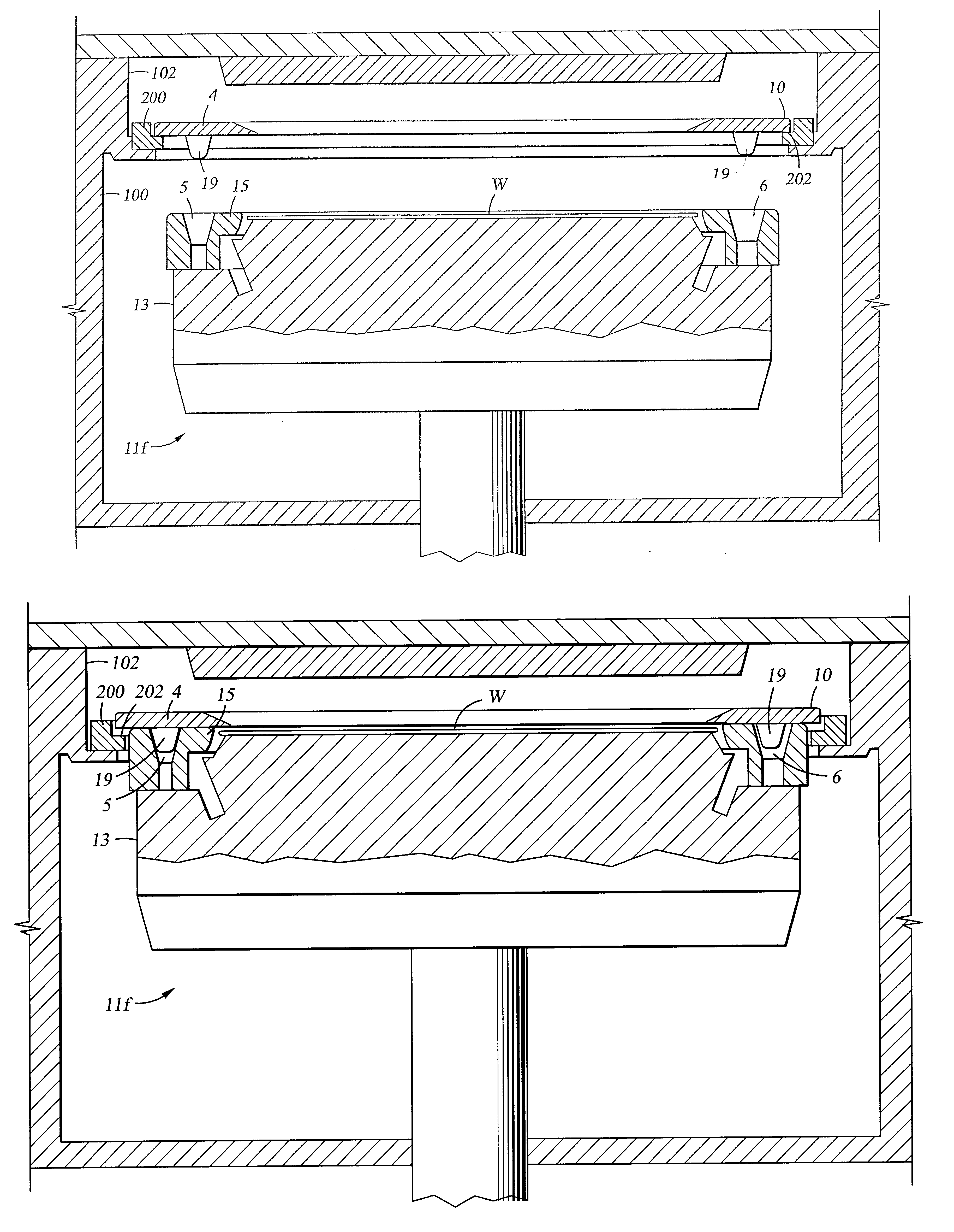 Self aligning non contact shadow ring process kit