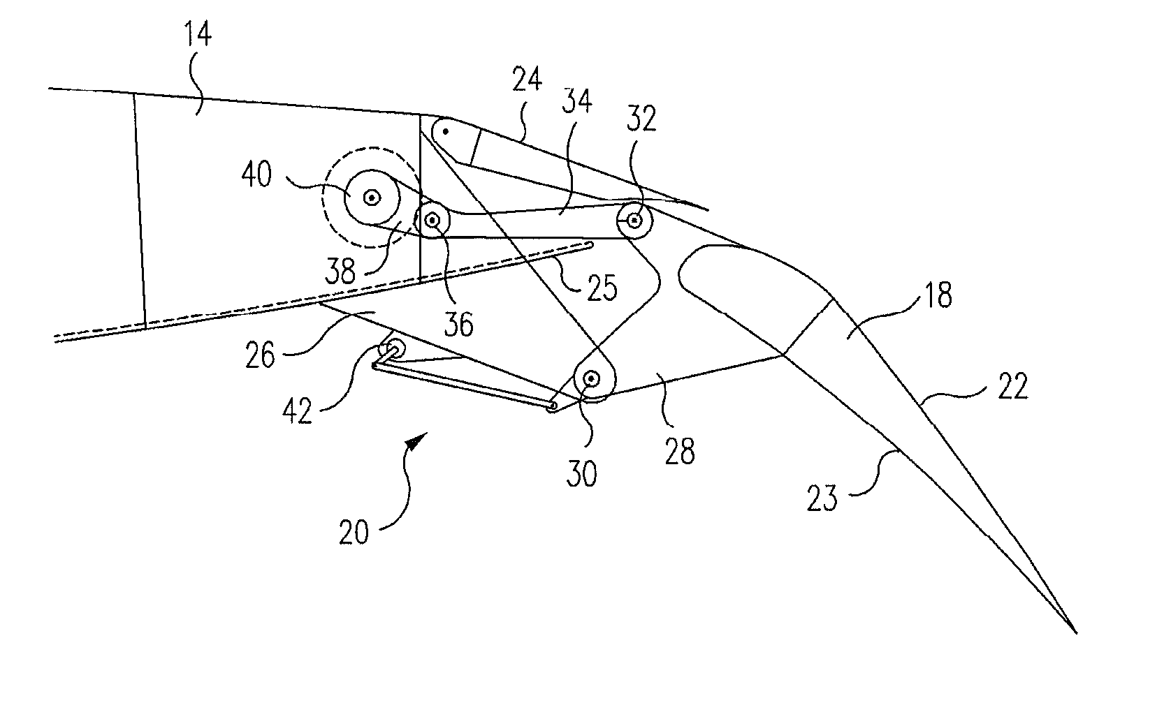 In-flight detection of wing flap free wheeling skew