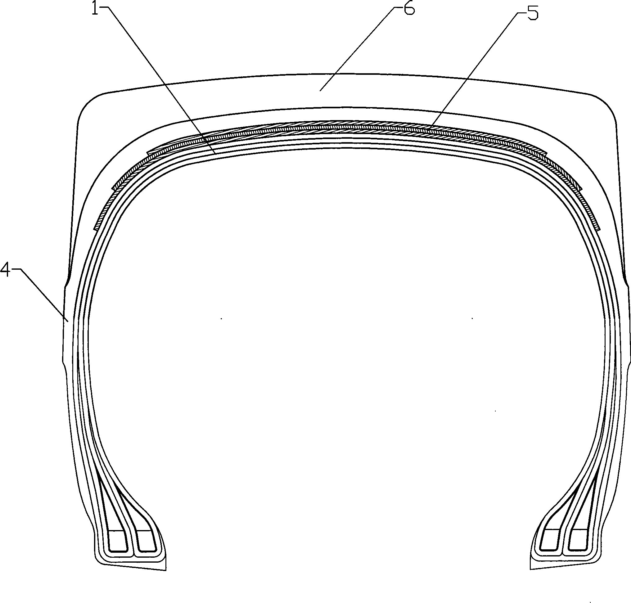 High piercing-resistance, cutting-resistant semi-steel engineering tyre and manufacturing method thereof