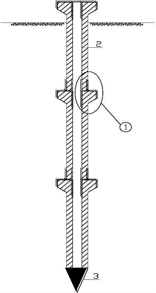 Composite pile structure serving as main structure stand column and construction method thereof