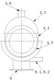 Horizontal type screw rod structure cracking furnace for waste tire resource recycling