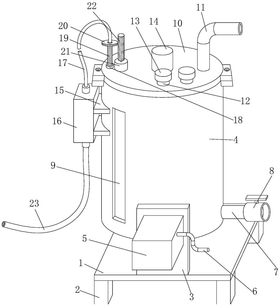 Three-phase separator convenient for discharging liquid