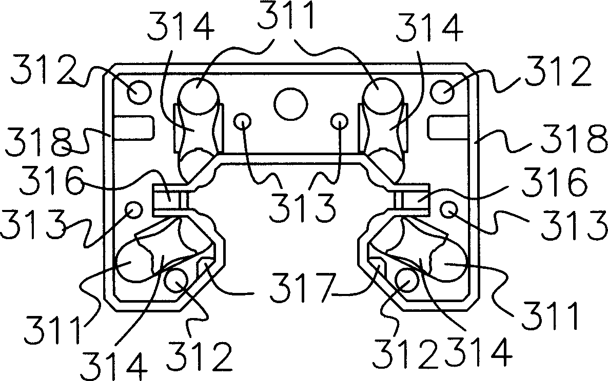 Linear slide rail having composite type end cap and assembling method