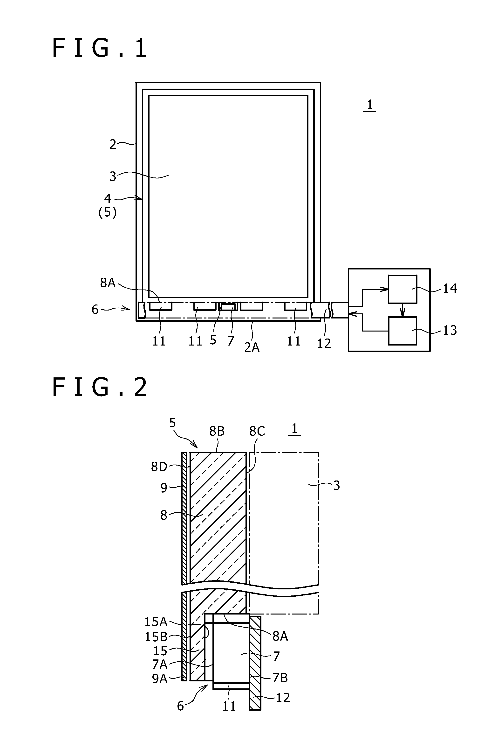 Display illumination device with light sensor