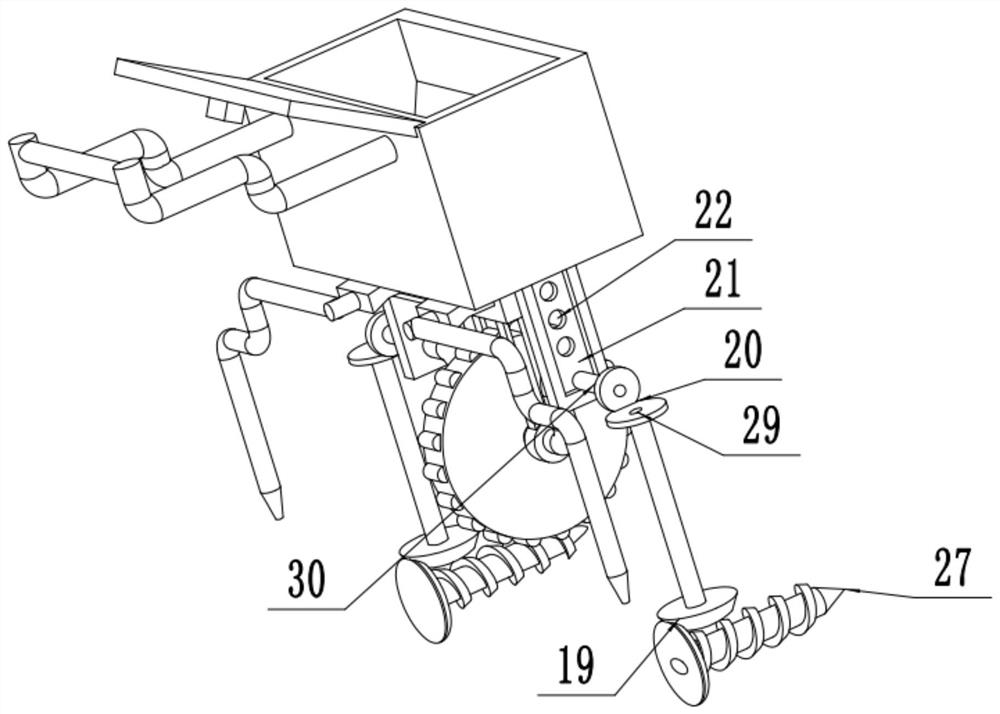 Single-wheel hand-push type bidirectional corn fertilization device