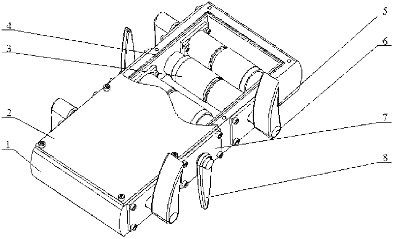 Rotary foot type amphibious mine disaster search and rescue robot