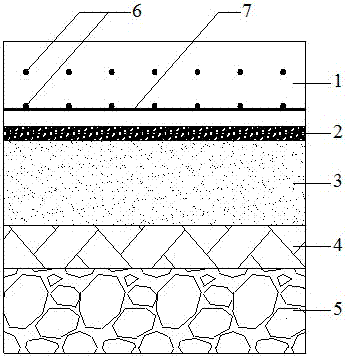 Double-layer reinforced concrete pavement structure suitable for urban roads in rainy areas