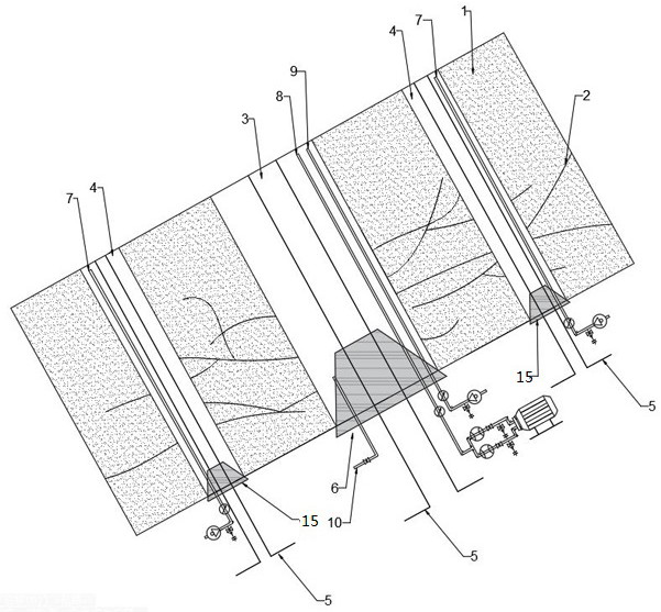 Device and method for multi-stage plugging of surrounding rock fissure water by utilizing slurry and microbial mineralization