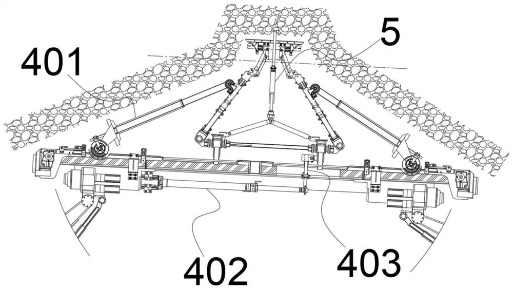 Asymmetric anchor beam structure for gob-side roadway roof supporting