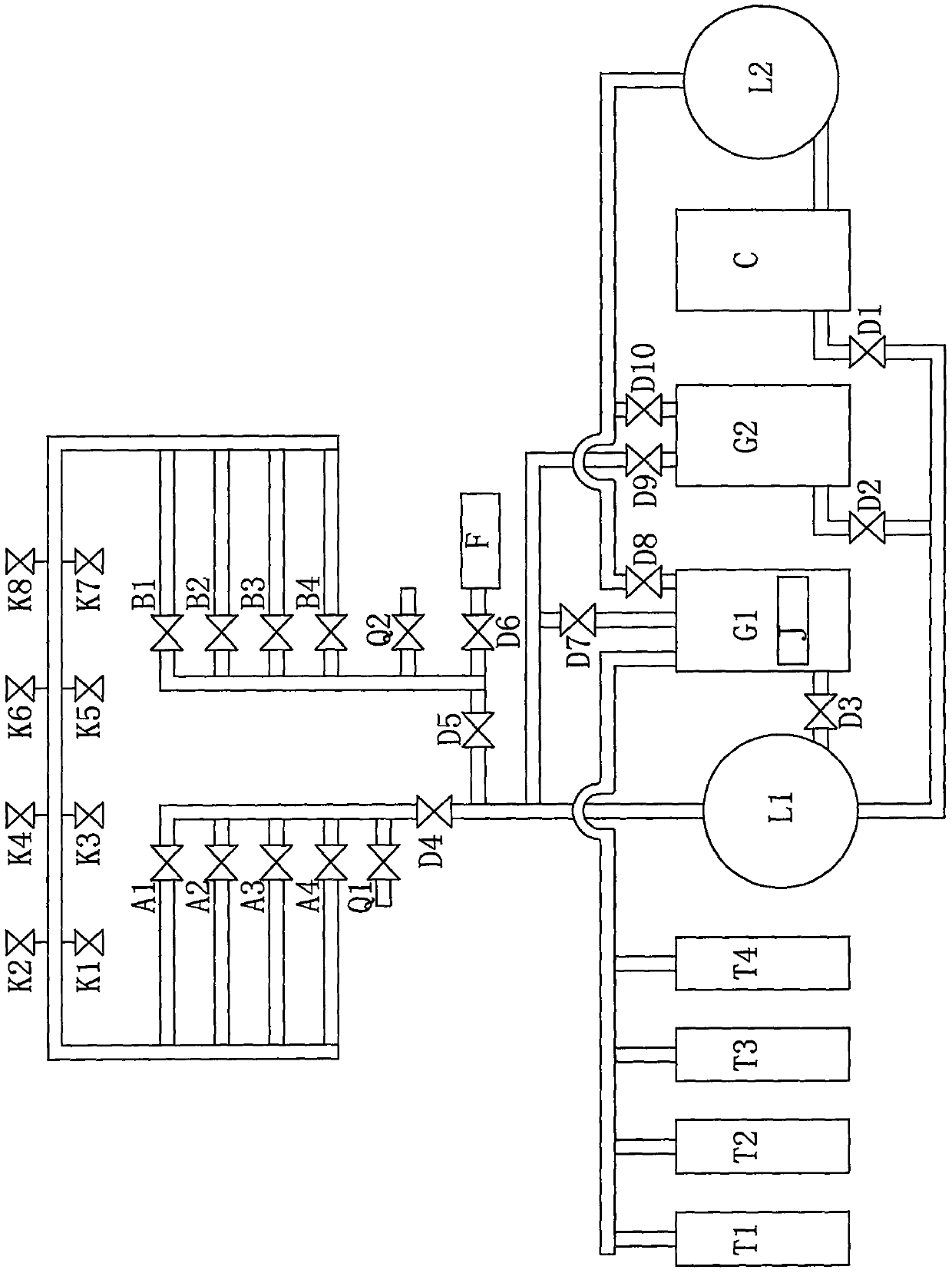 Full-automatic feeding system for liquid fodder feeding in pig farm