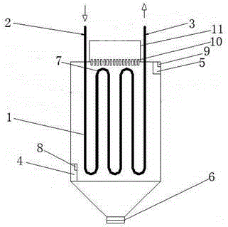 Shell-and-tube heat exchanger of heat recovery boiler