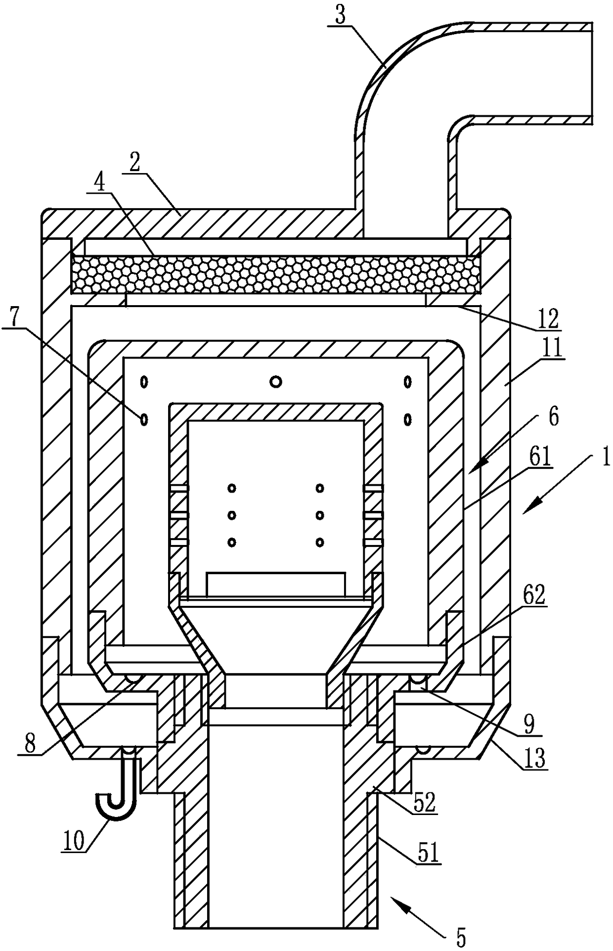 Natural gas engine colliding oil and gas separator