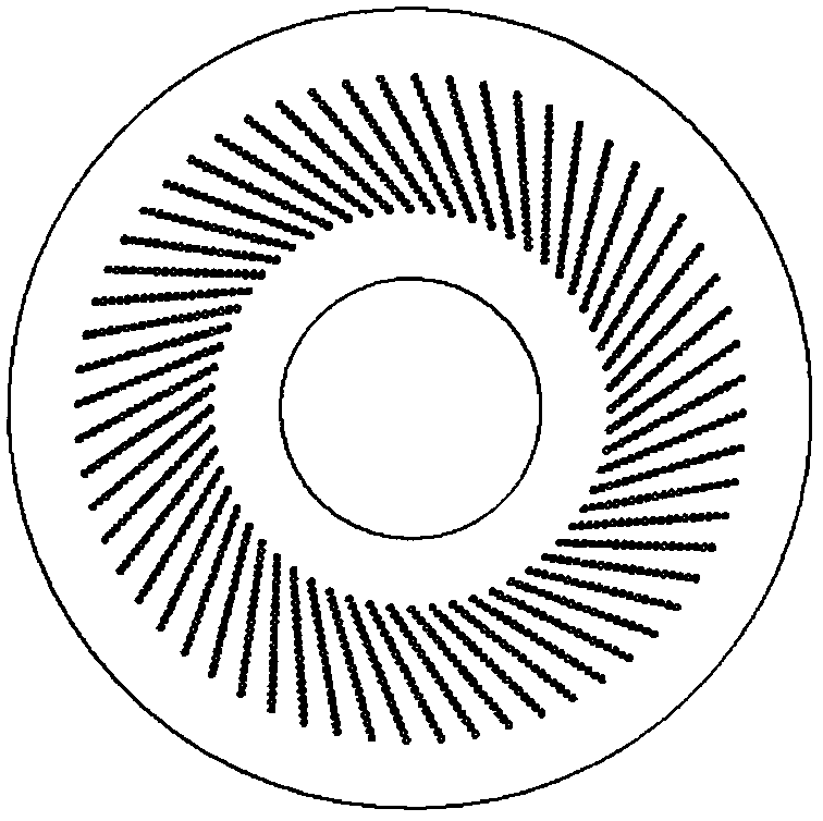 Set of molecular pump blade discs