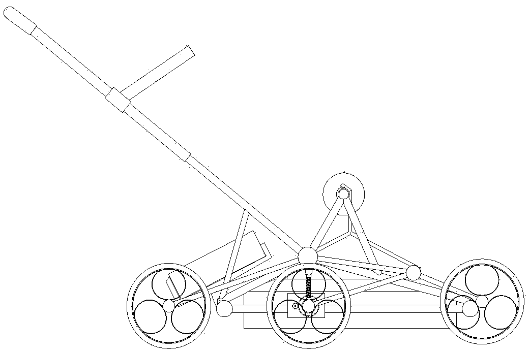 Rangeable seismic ground-penetrating radar trolley with canopy