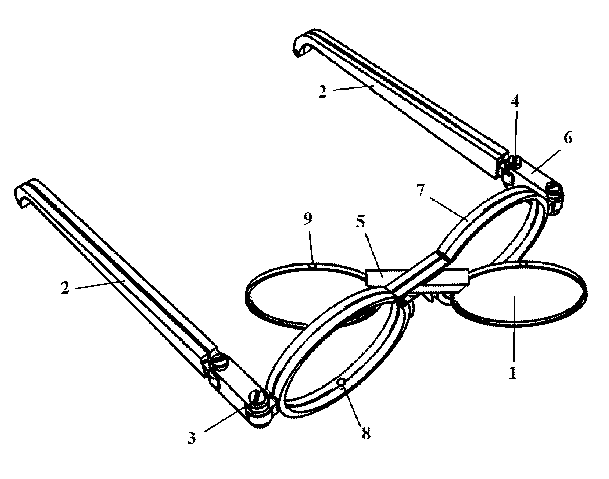 Reversable adjustable eyeglasses with polarized and/or prescription lenses