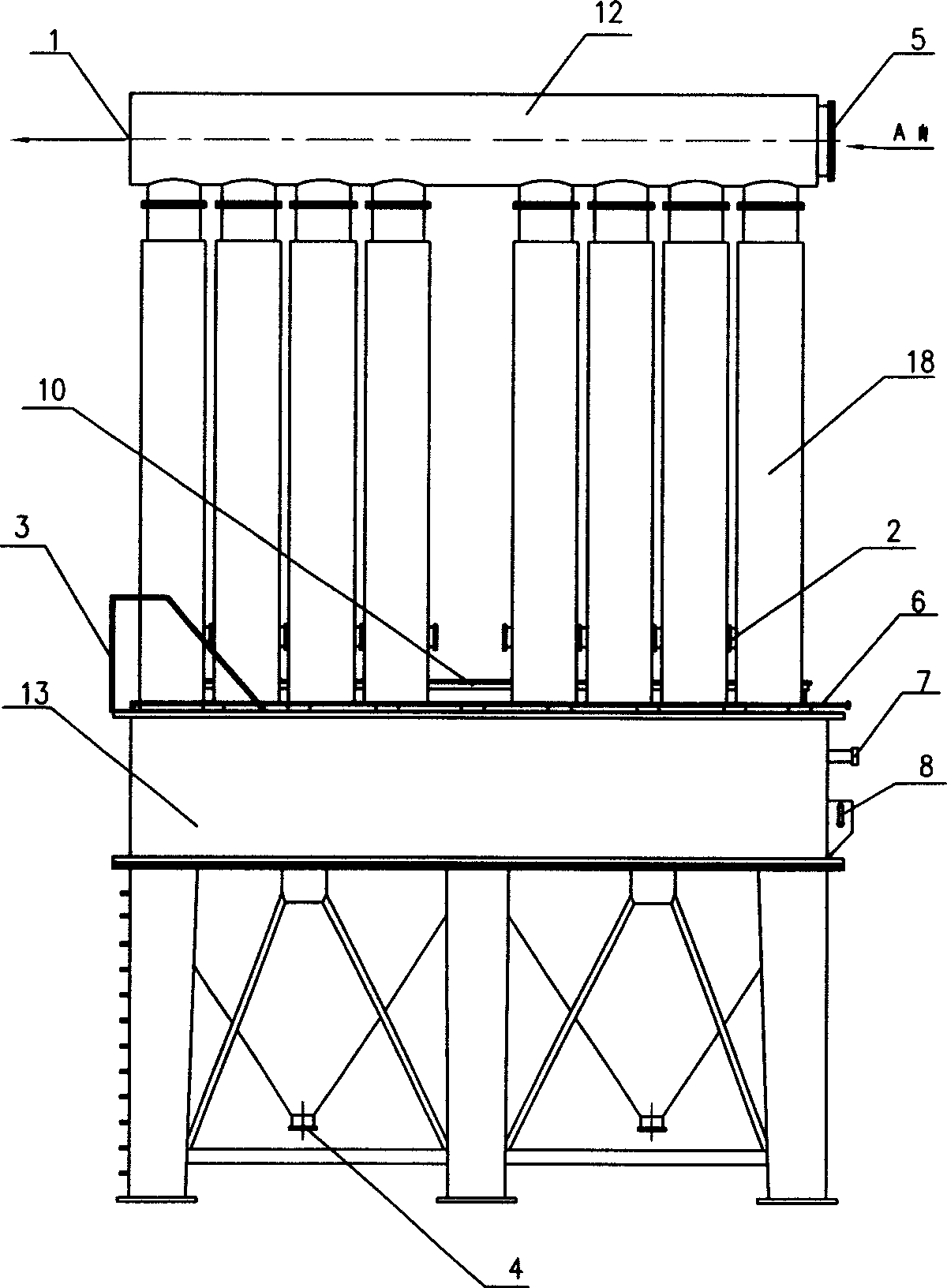 Integrated system for dust-removal and desulfurizing