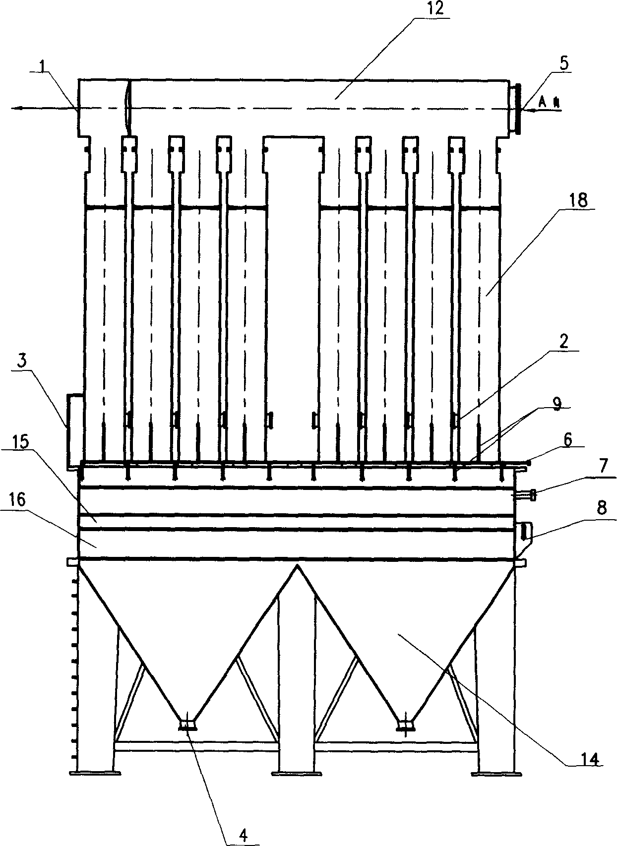 Integrated system for dust-removal and desulfurizing