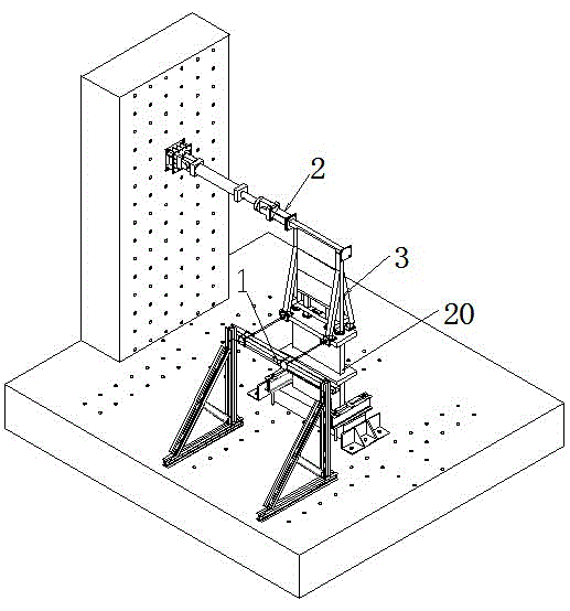 Detachable and reusable shear wall earthquake-proof performance test loading rack and test method