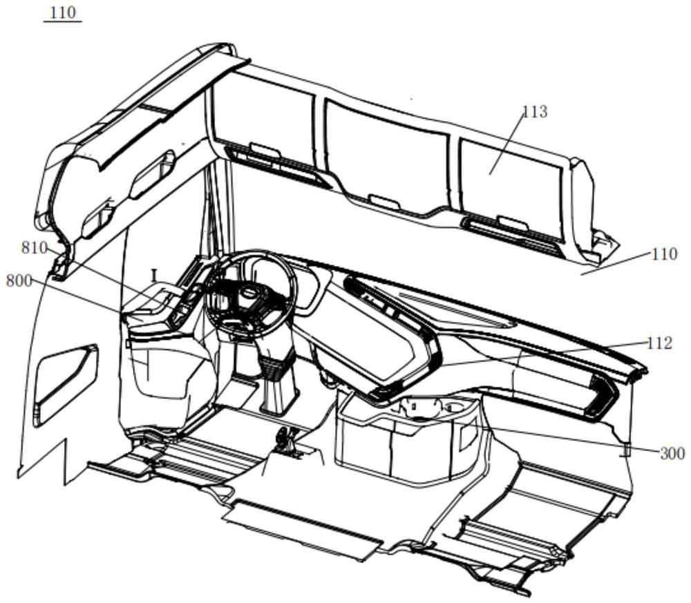 Automobile cab and automobile