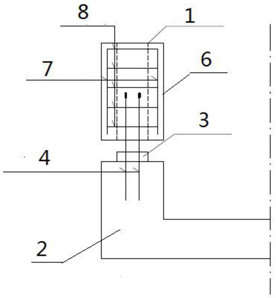 Prefabricated inspection pit stand column and construction method thereof