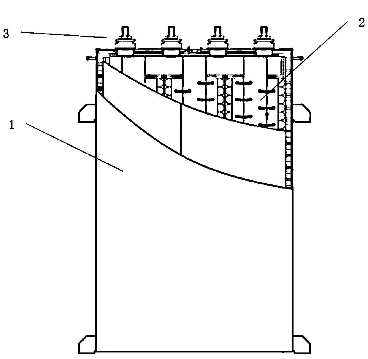 Improved structure of metallized safety film explosion-proof capacitor