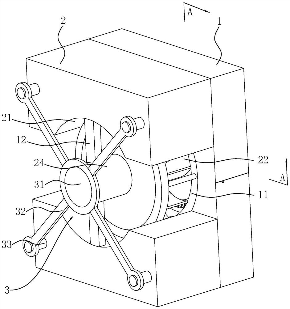 A high-speed rail fan assembly structure