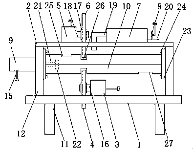 Chamfering grinding device used for motor stator and operation method of chamfering grinding device