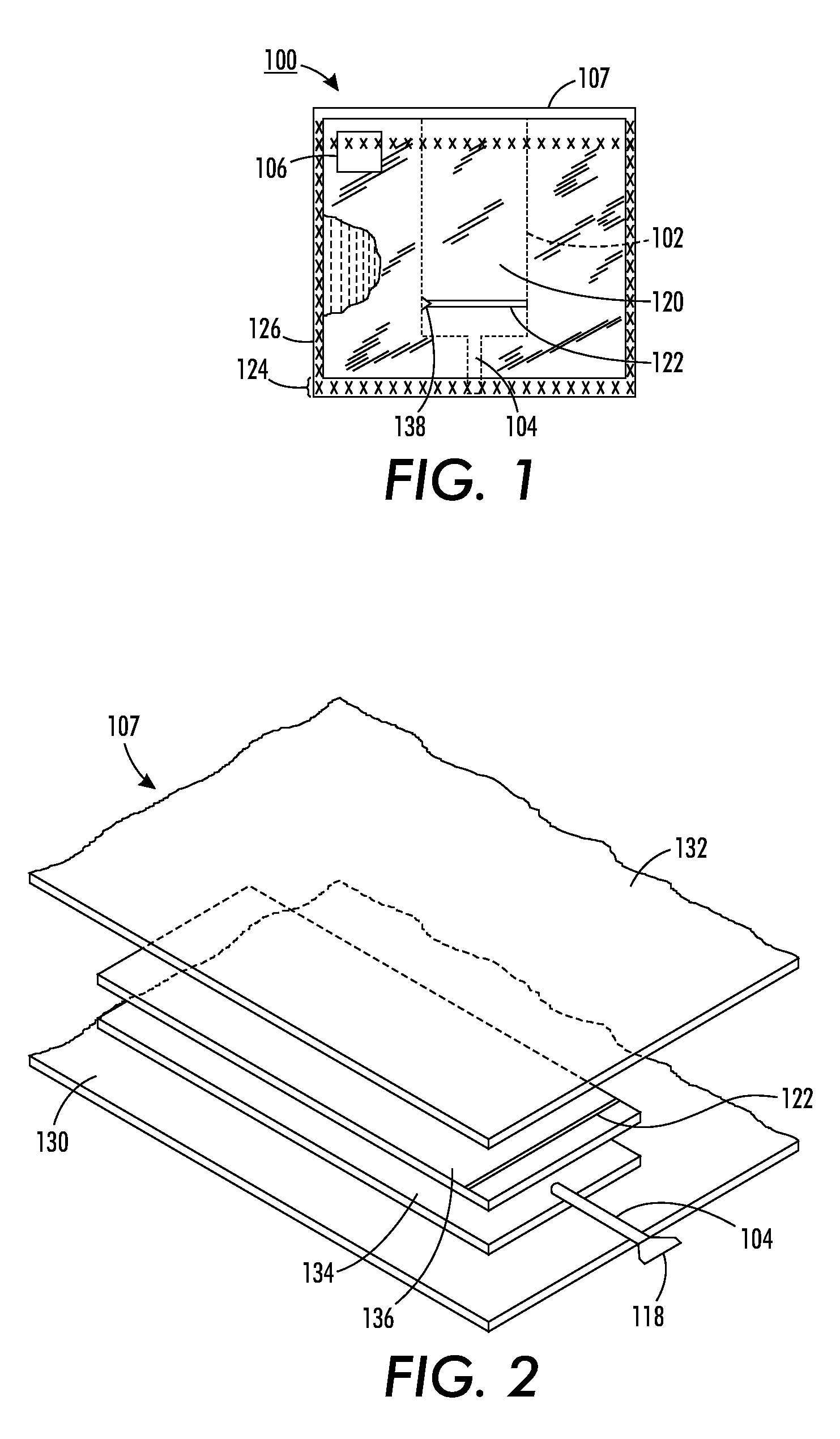 Container having a tearable packet therein