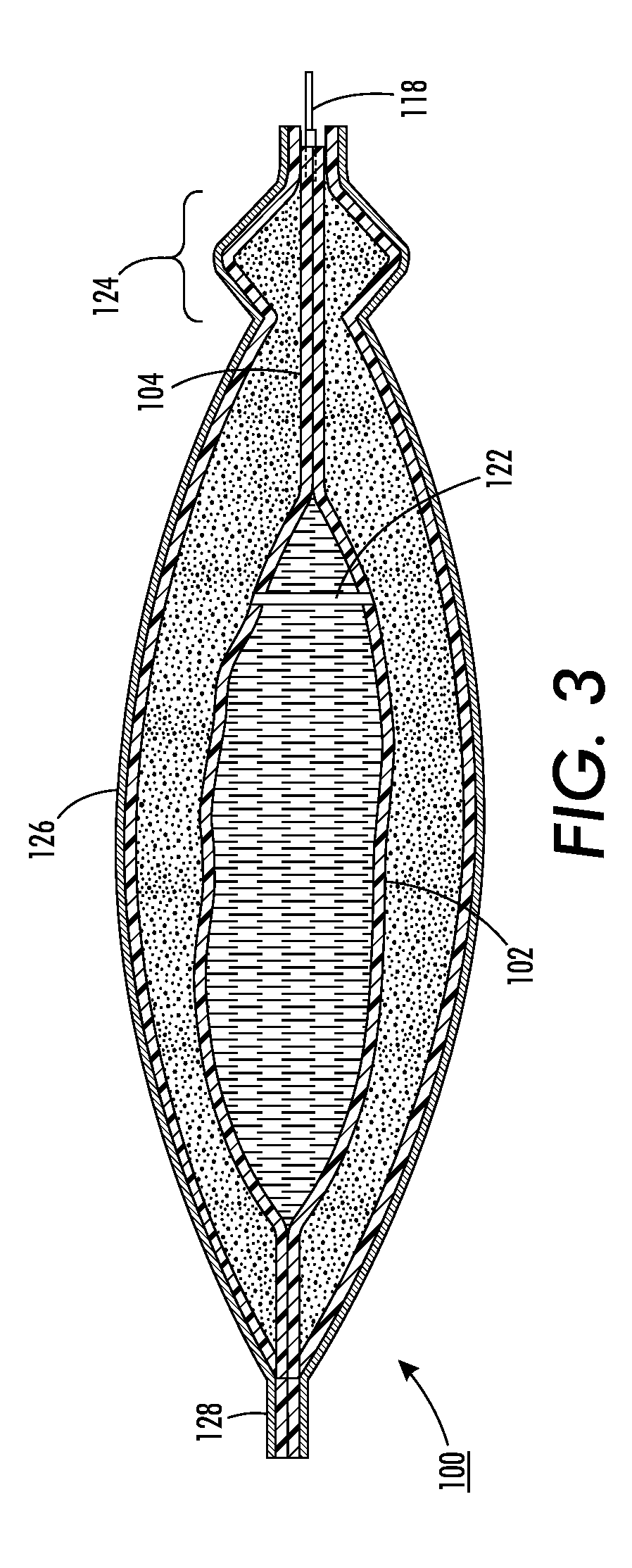 Container having a tearable packet therein