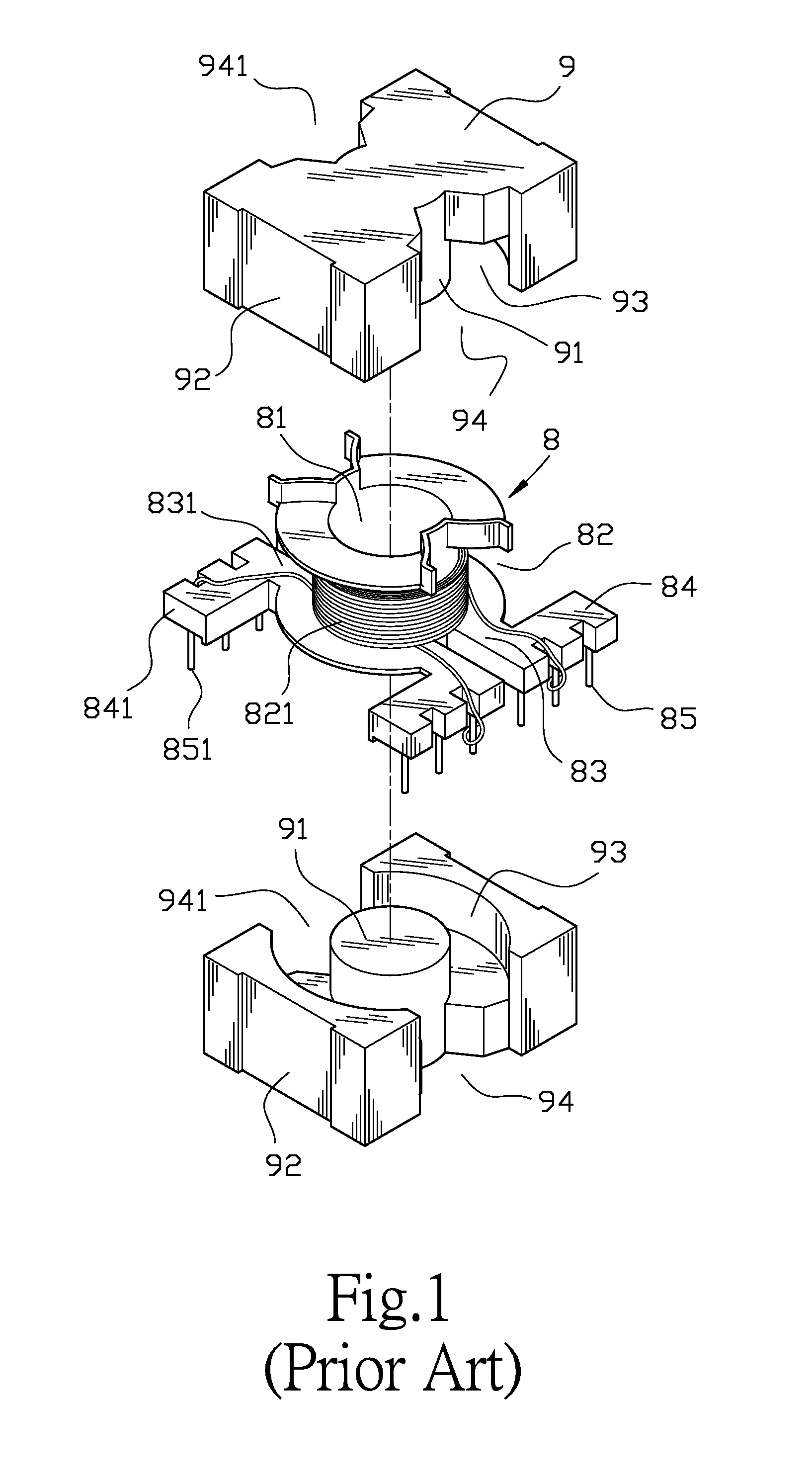 Structure of transformer's iron core