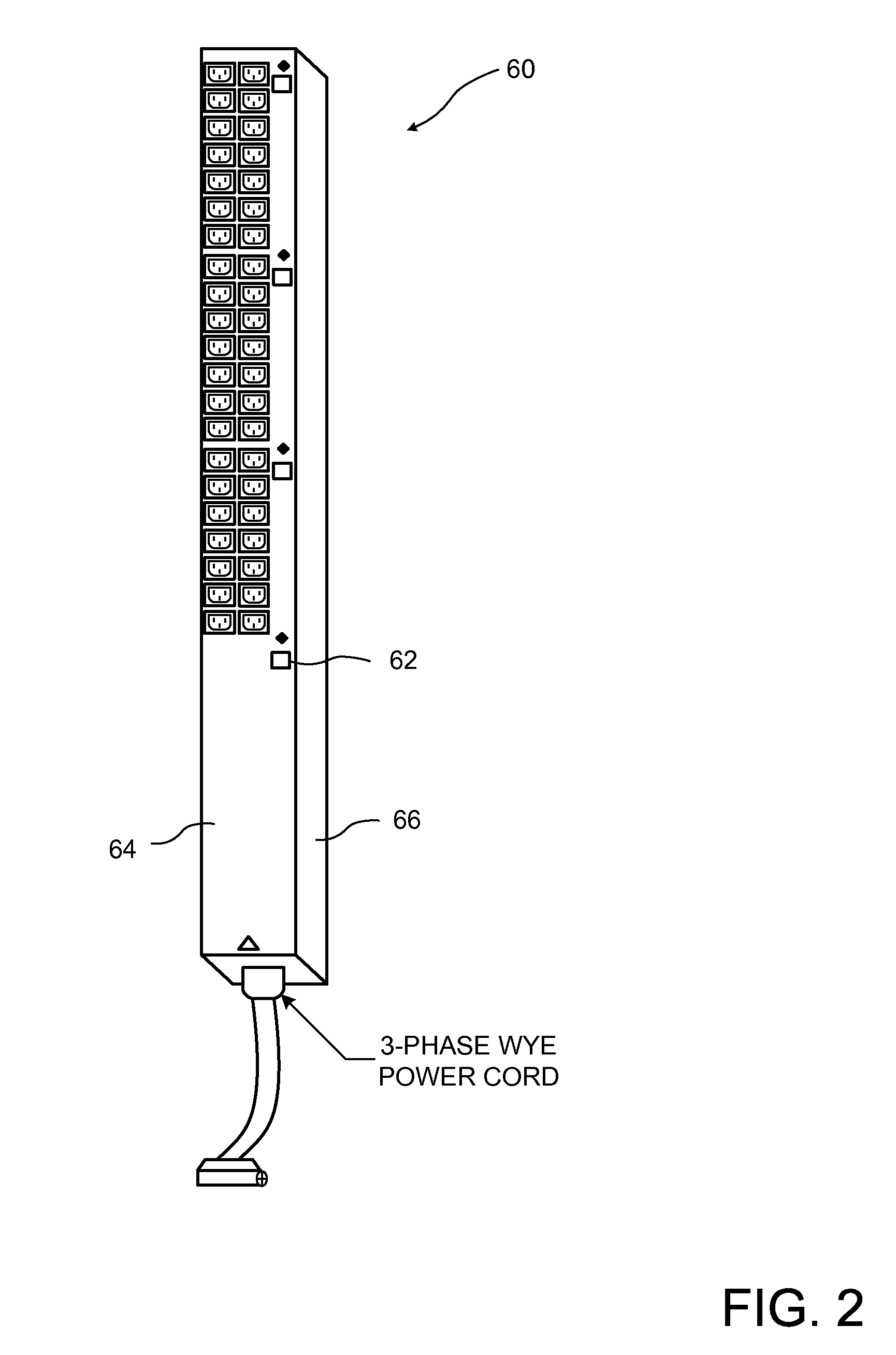 Polyphase power distribution and monitoring apparatus