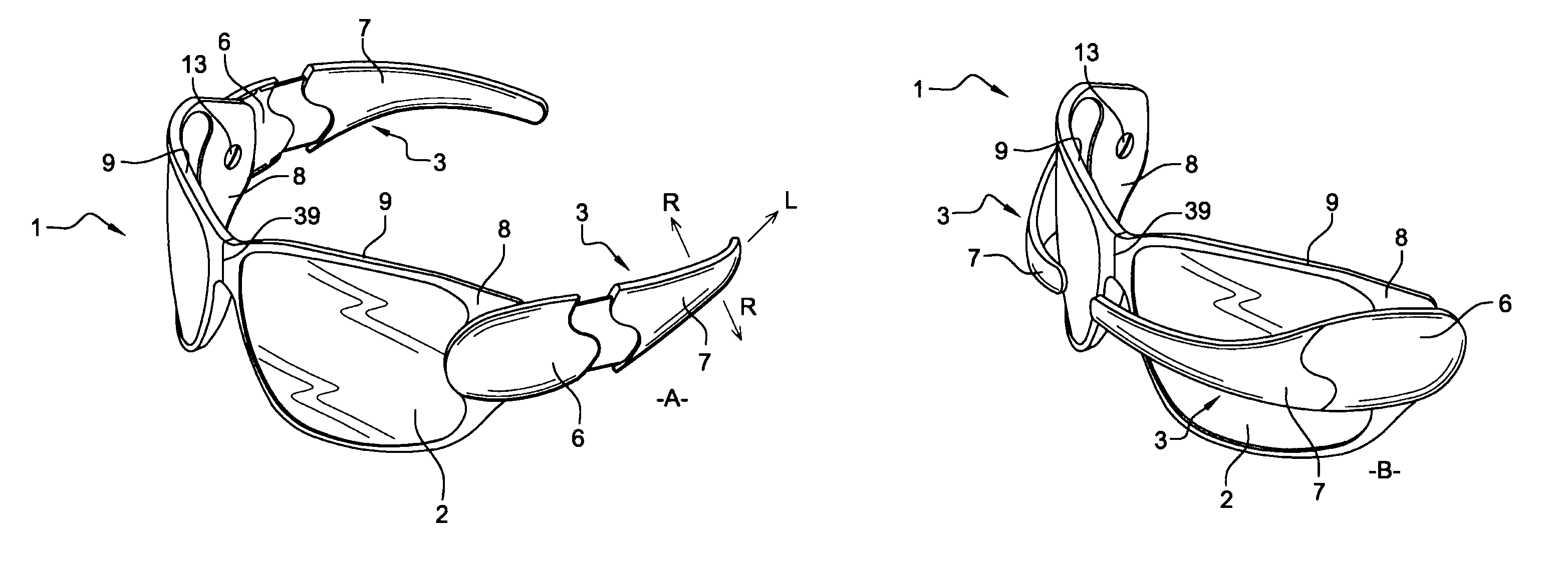 Spectacles having retractable sidepieces