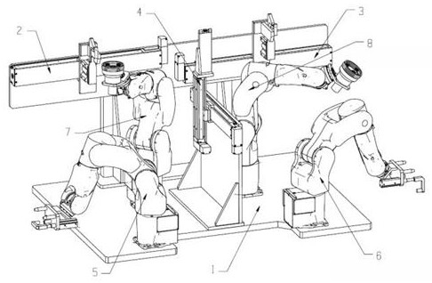 Flexible clamping jig for automobile bumper