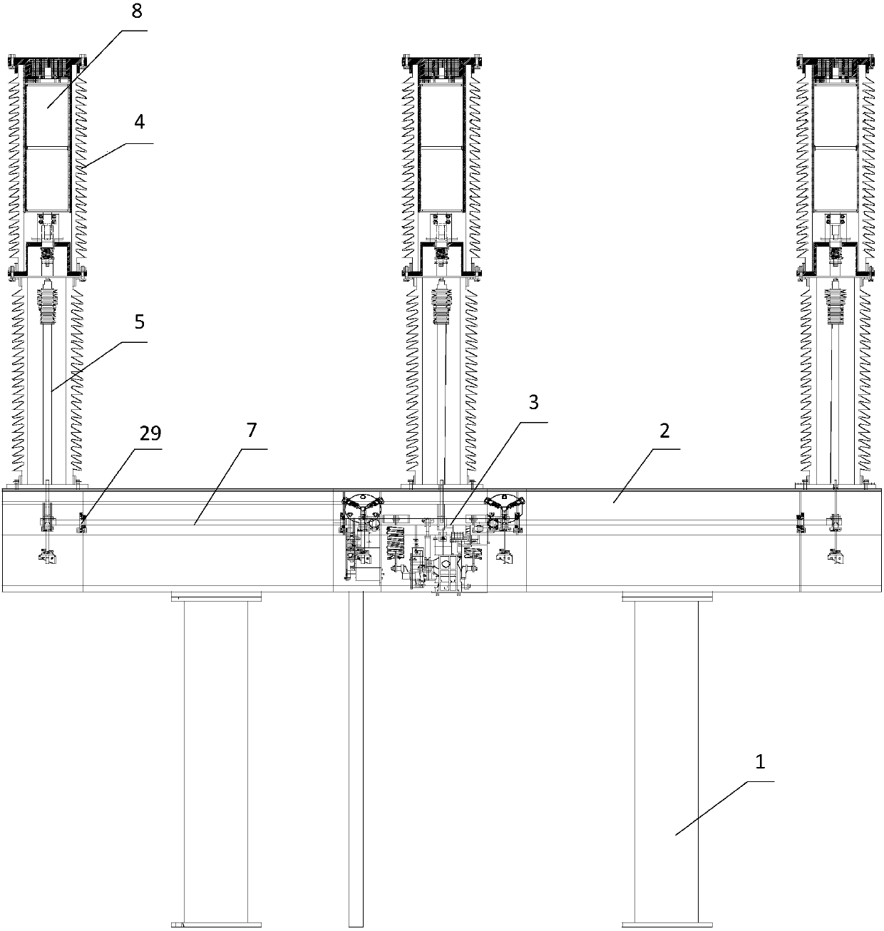 High-voltage no-reignition vacuum circuit breaker