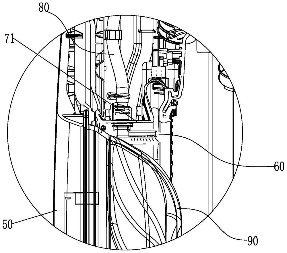 Spraying head with different spraying angles and washing machine