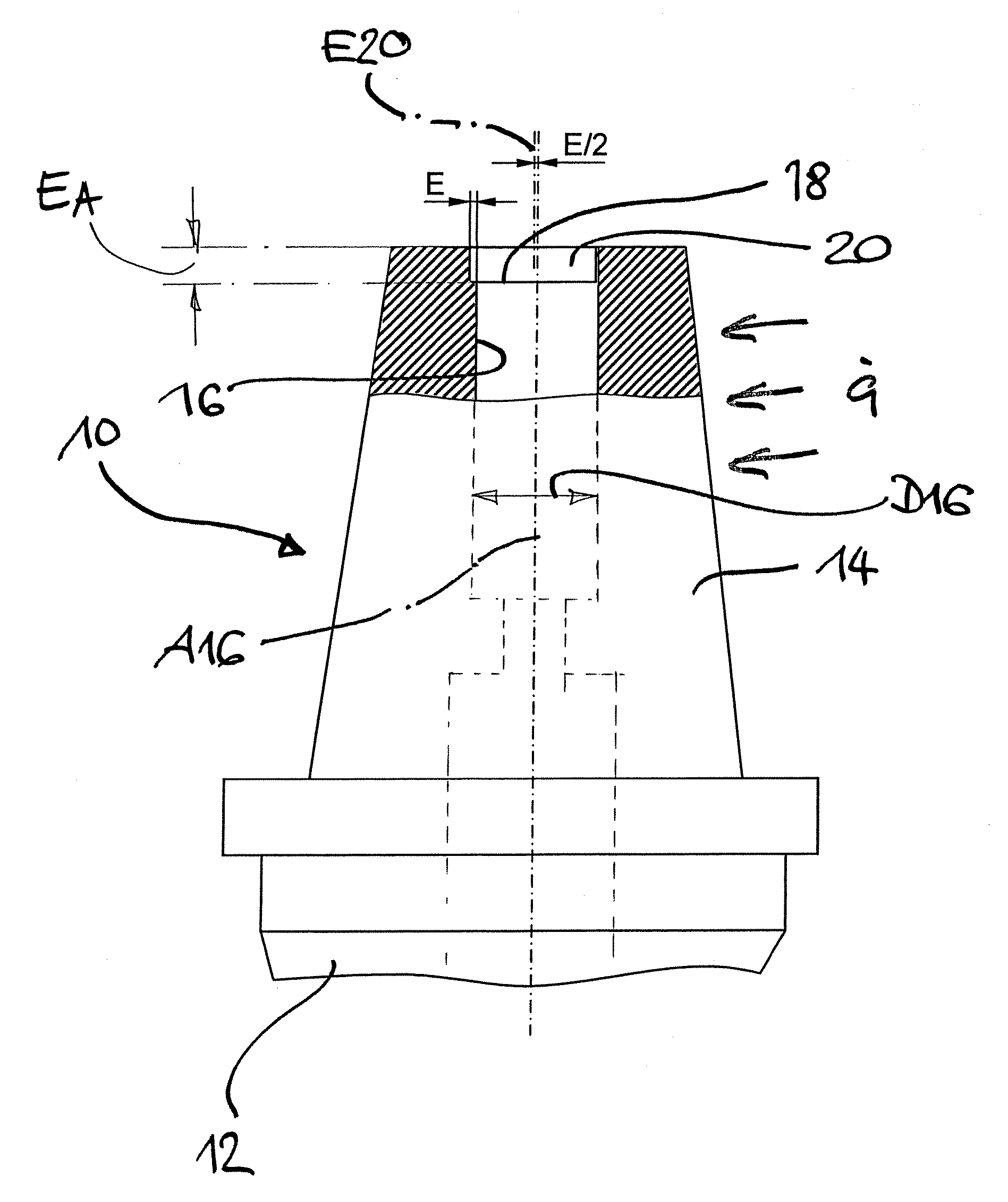 Shrink-fit chuck with eccentric positioning