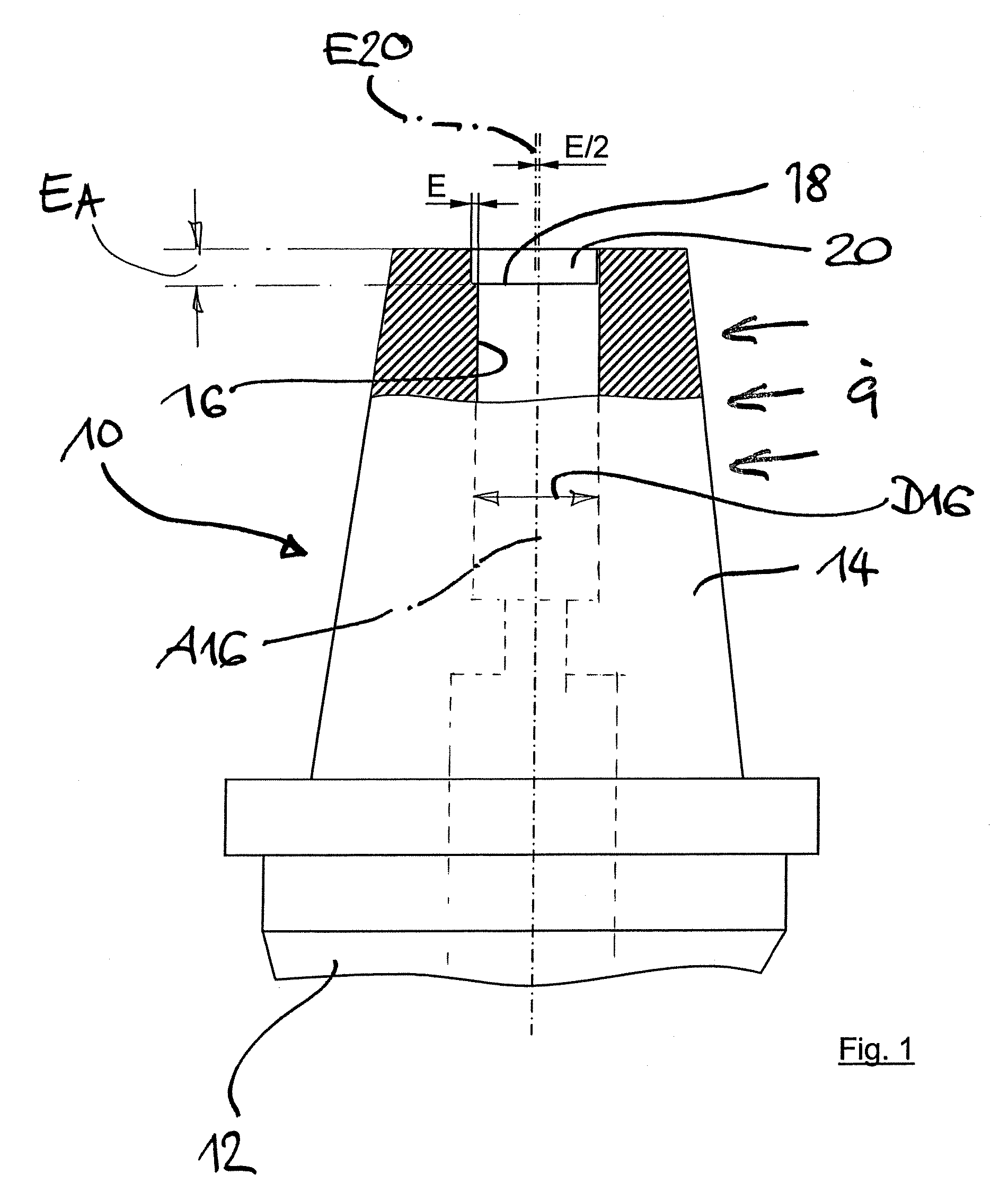 Shrink-fit chuck with eccentric positioning