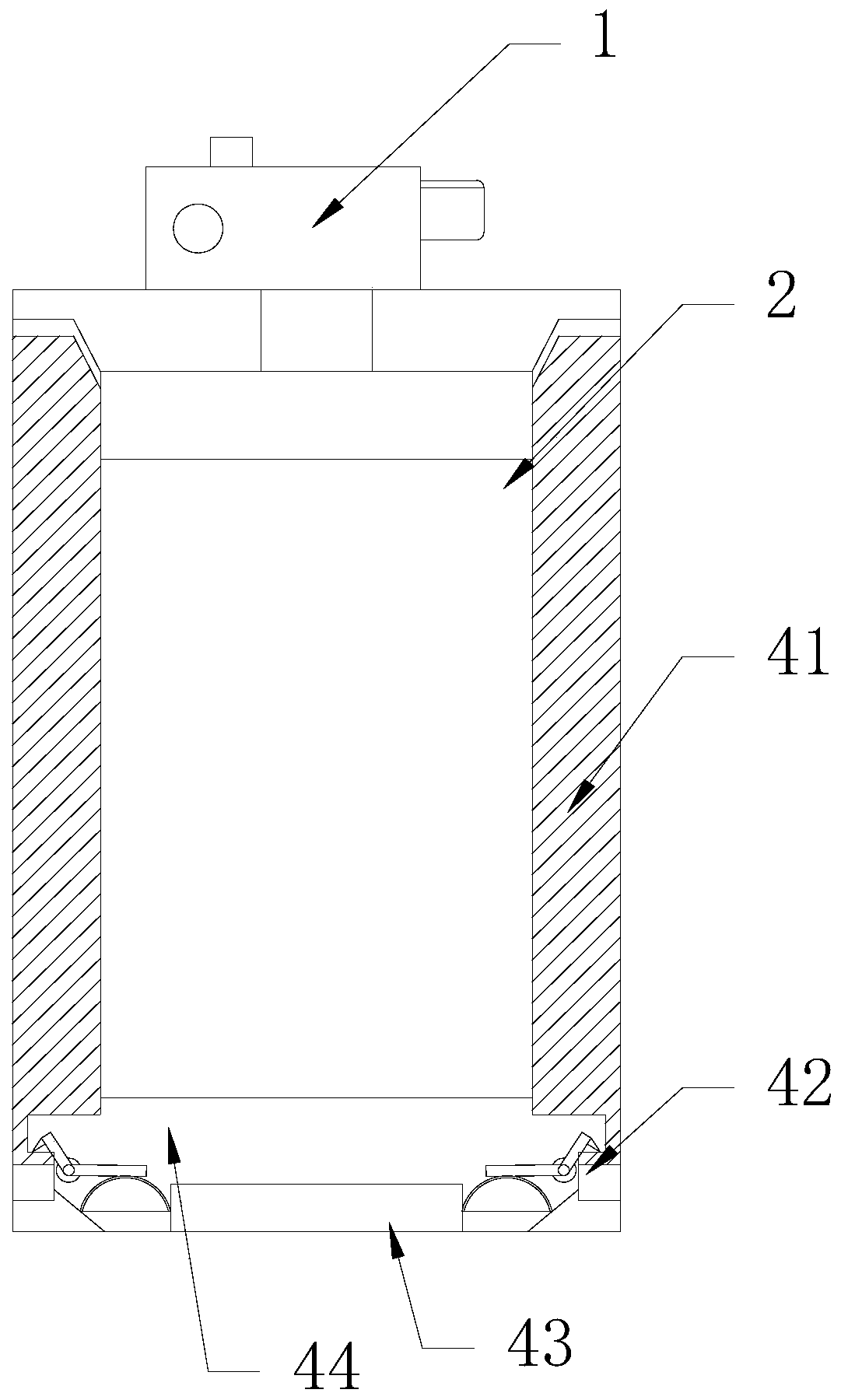 Air damper for ship ventilation with U-shaped expansion and return noise reduction