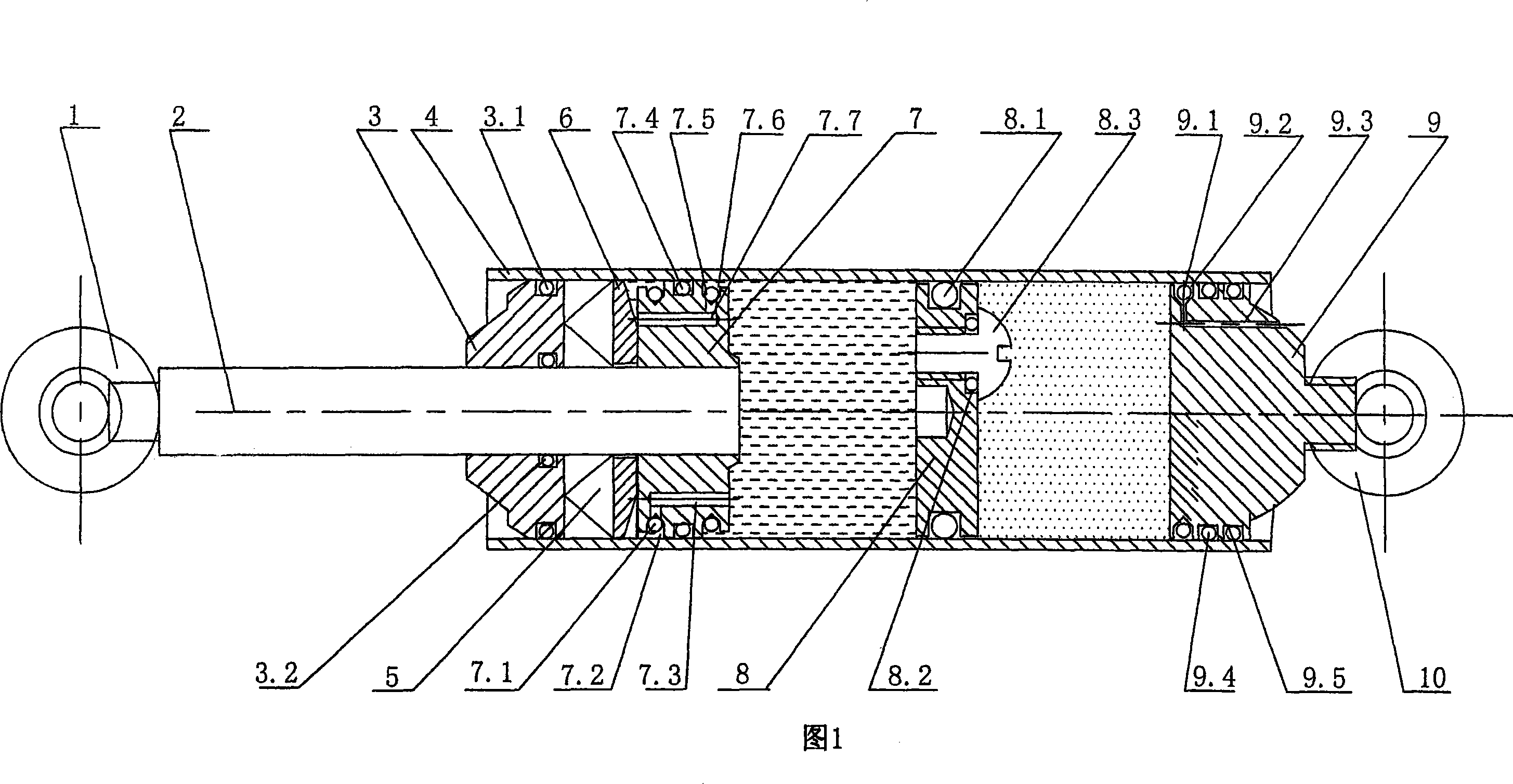 Hydraulic damper without idle course