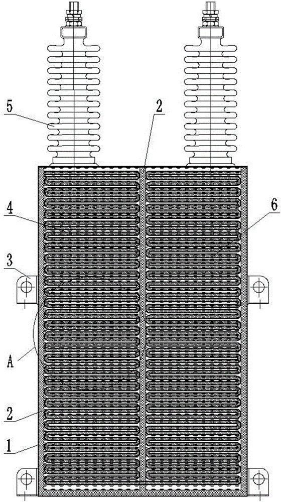 Oil-immersion type high-power noninductive resistor