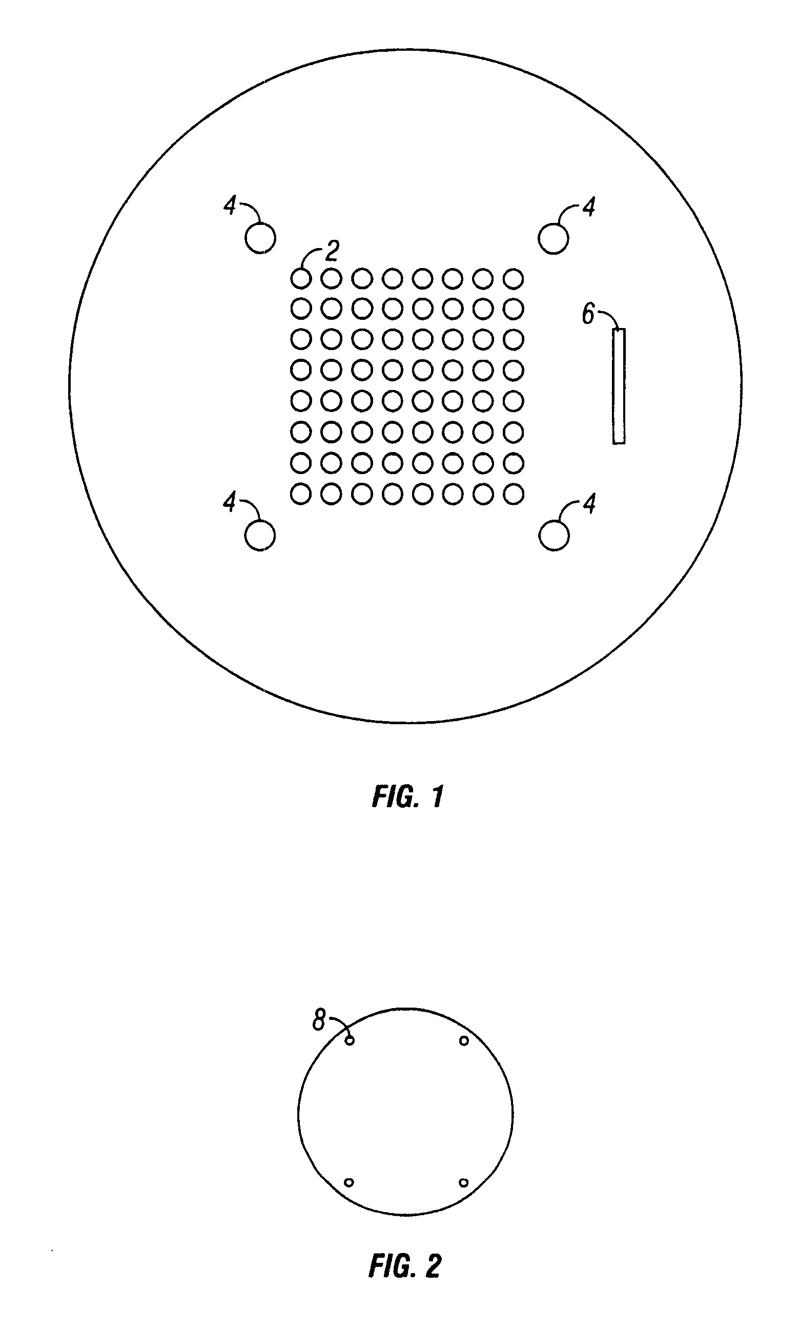 Indium features on multi-contact chips