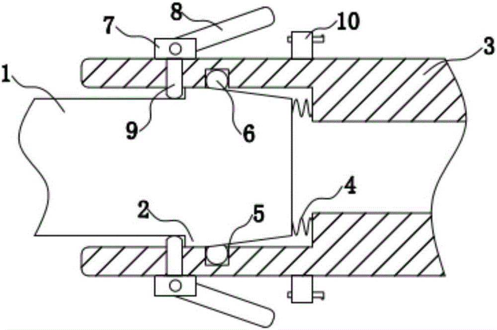 Water collecting pipe and drain concealed pipe unloading and quick mounting structure