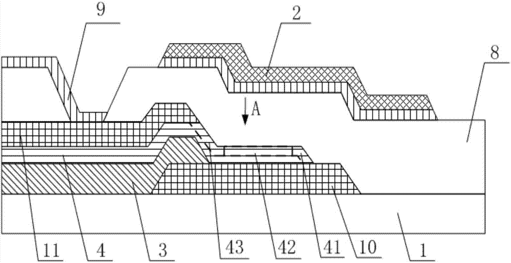 Thin film transistor, manufacturing method therefor and array substrate