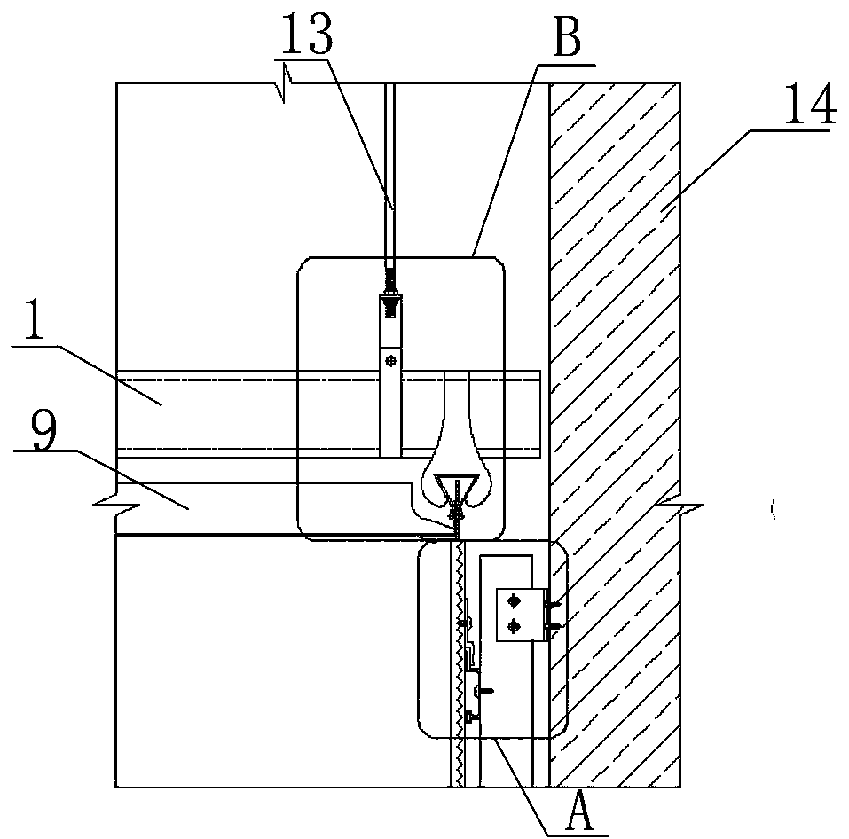 Detachable suspended ceiling edge keel system and construction method thereof