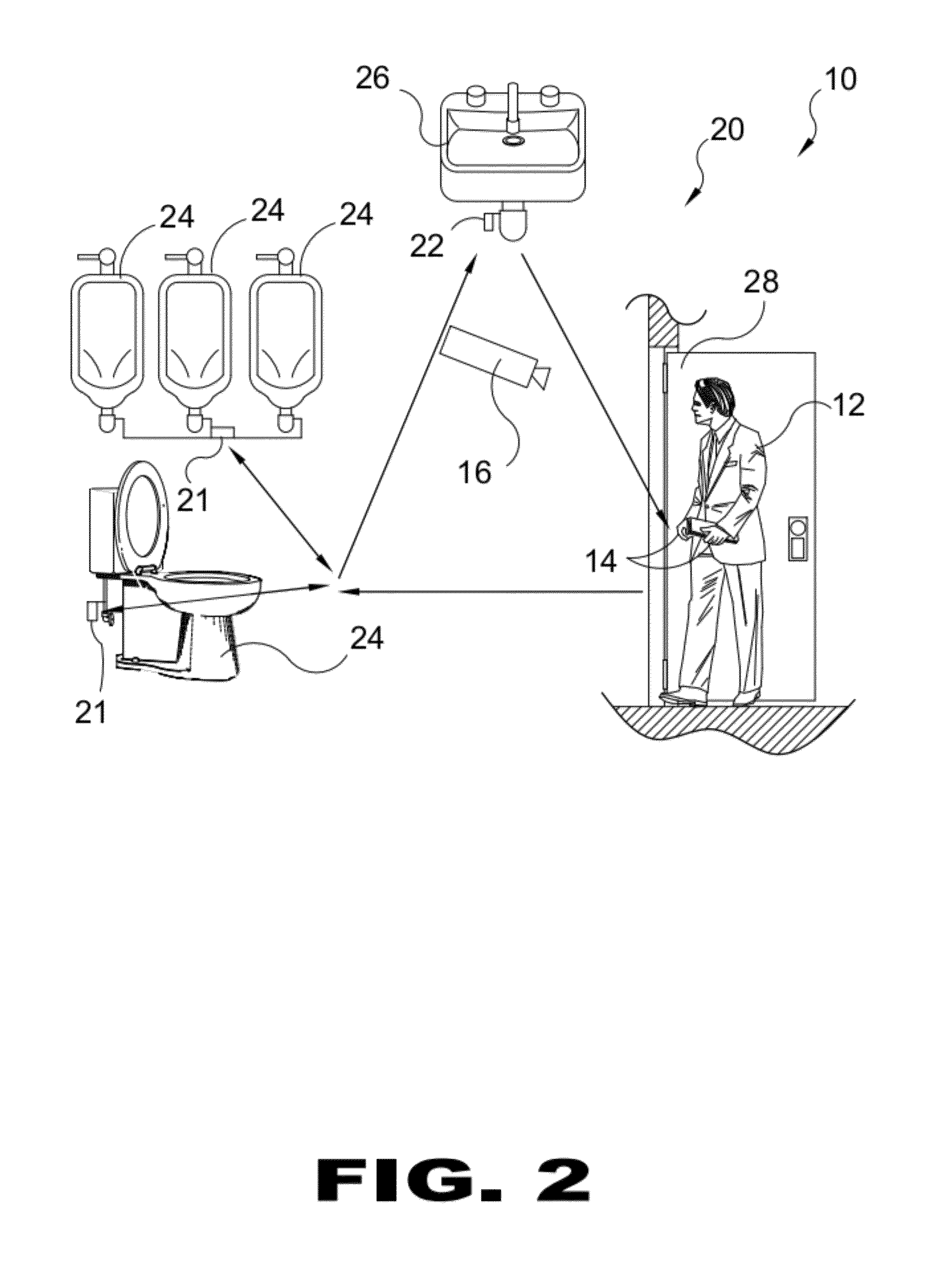 Hygienic assurance system for monitoring the hand washing of an individual