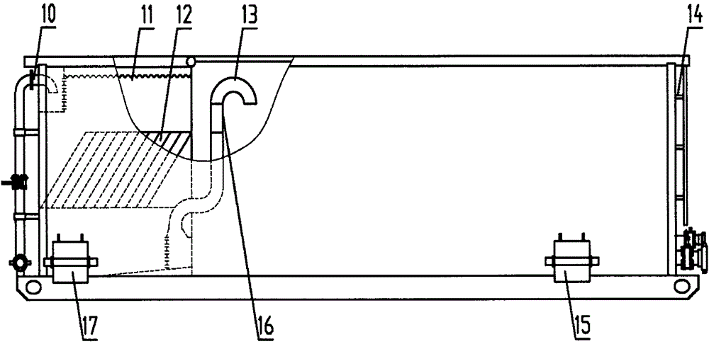 A fracturing flowback liquid treatment device