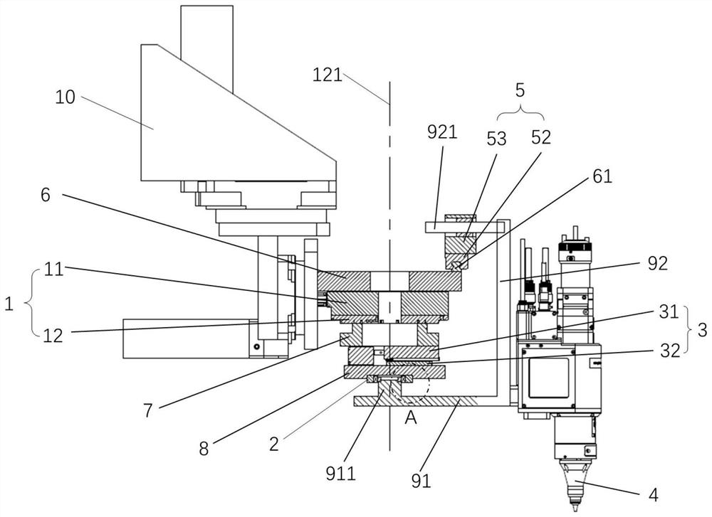 Laser cutting module and device