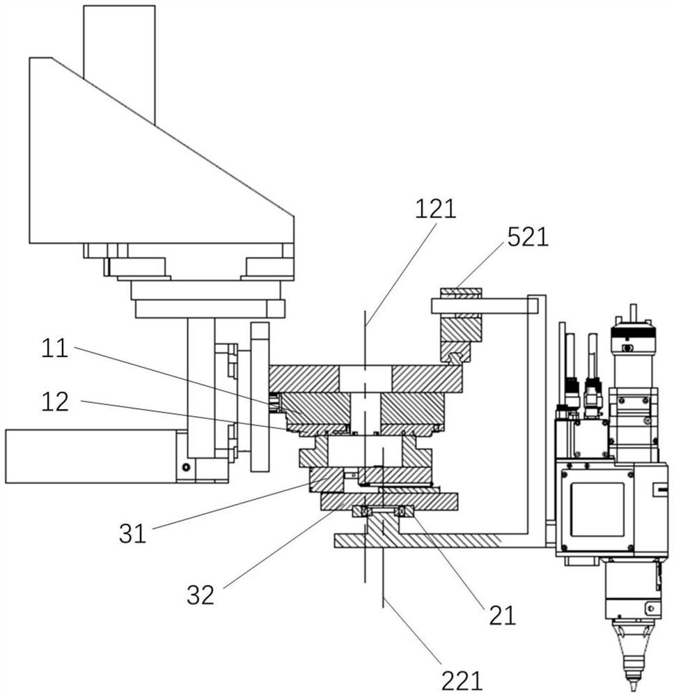 Laser cutting module and device