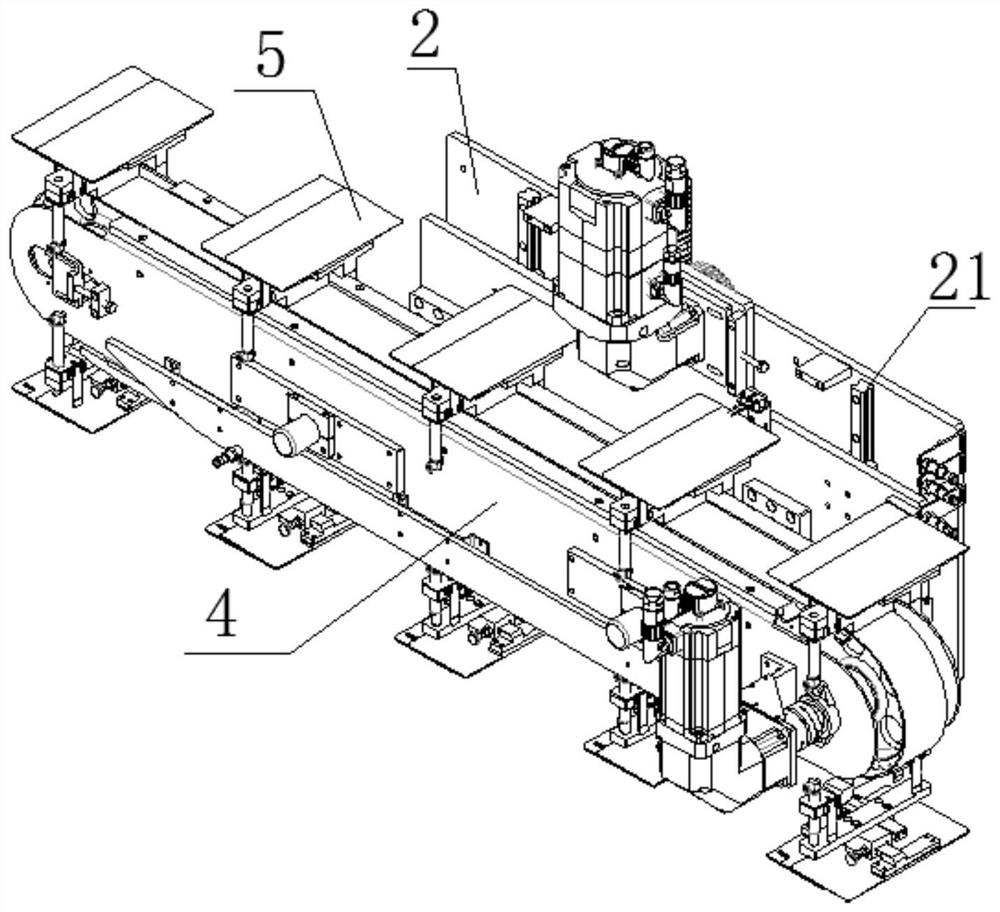 Following material pressing device