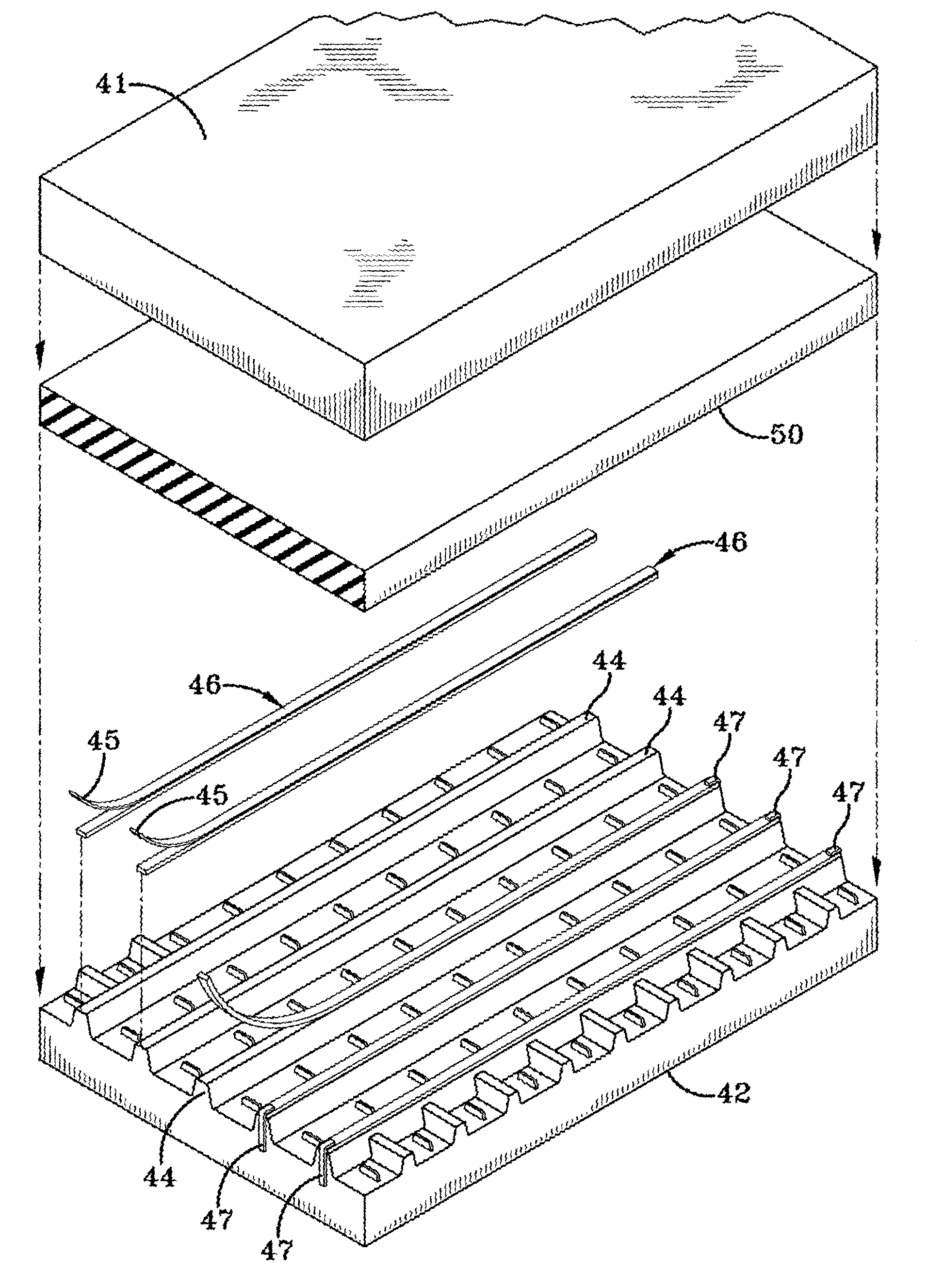 Method of manufacturing precured tread with reflective grooves